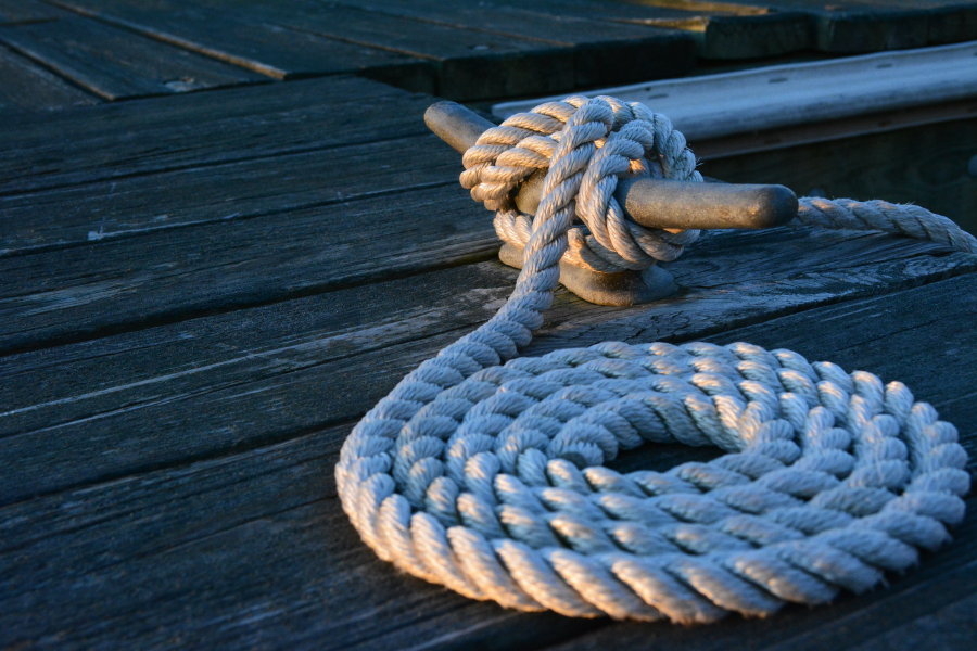 Rope on a boat