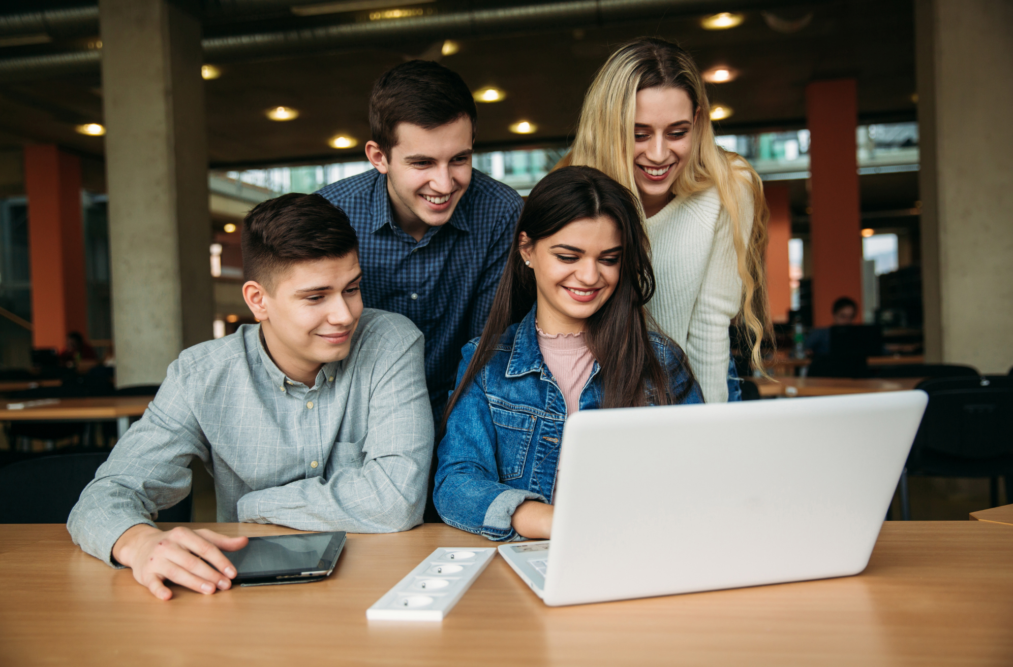 Students at a laptop