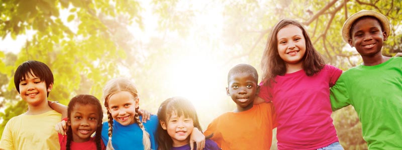 group of kids smiling