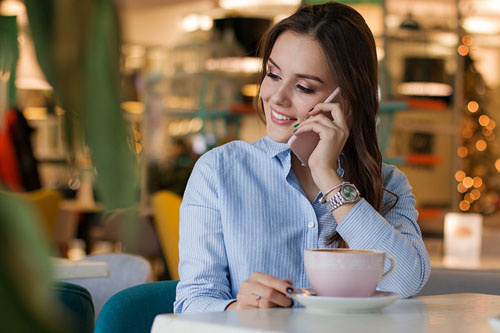 woman on cell phone