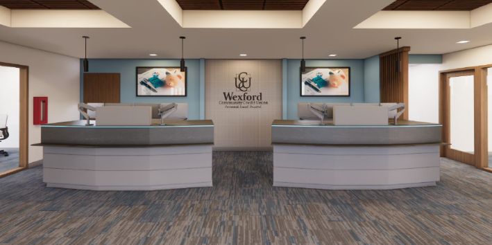 Rendering of the new lobby.